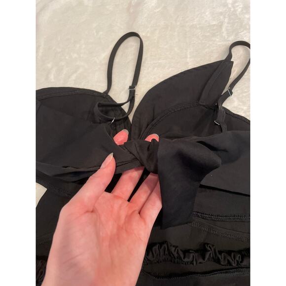 CHICME Women's Floral Pattern Sleeveless Jumpsuit Large Black Cut Out - Picture 10 of 12